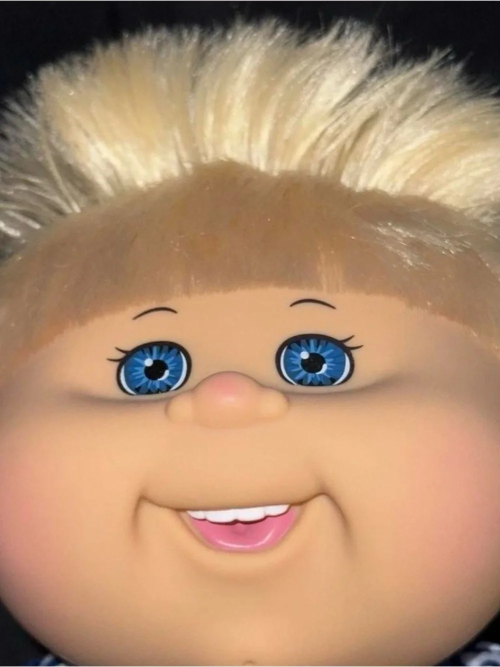 Cabbage Patch Kids Blonde Boy Doll in Blue Outfit w/ OG Birth Certificate